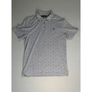 Travis Matthew Golf Polo Men's Medium Grey Print